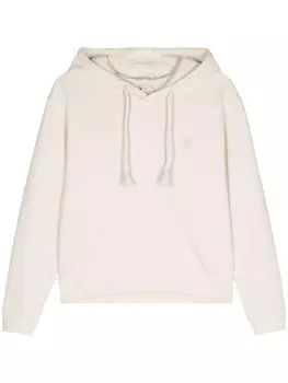 Forte Forte хлопковая толстовка с капюшоном и вышитым логотипом, нейтральный цвет