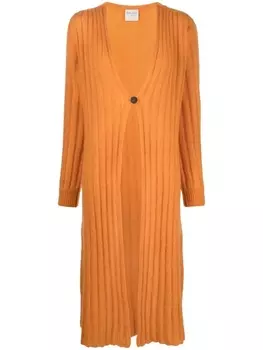 Forte Forte кардиган-пальто в рубчик, оранжевый