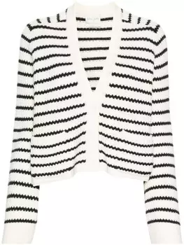 Forte Forte кашемировый кардиган вязки интарсия, нейтральный цвет