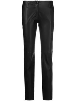 Forte Forte кожаные брюки узкого кроя, черный