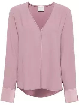 Forte Forte креповая блузка с V-образным вырезом, фиолетовый