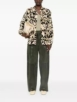 Forte Forte креповые брюки прямого кроя, зеленый