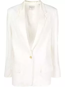 Forte Forte льняной однобортный блейзер, белый