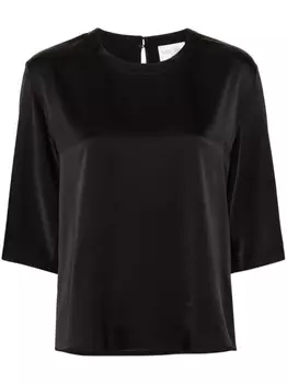 Forte Forte легкая атласная блузка, черный