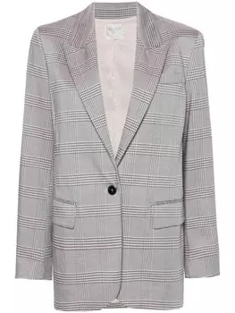 Forte Forte однобортный пиджак в клетку, розовый