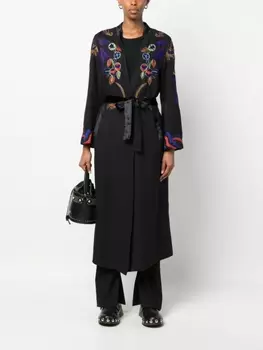 Forte Forte пальто из вирджинской шерсти с вышивкой, черный