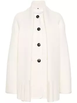 Forte Forte пальто с шарфом, белый