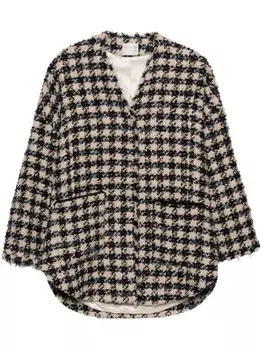 Forte Forte пальто в клетку, синий