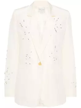 Forte Forte пиджак с кристаллами, нейтральный цвет