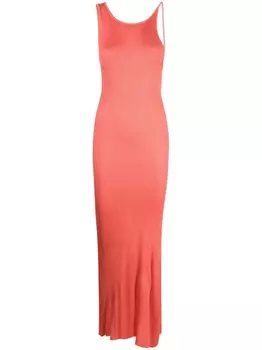 Forte Forte платье асимметричного кроя в рубчик, розовый