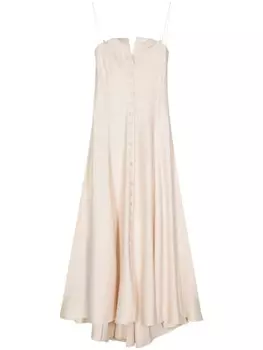 Forte Forte платье макси без бретелей, нейтральный цвет