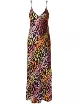 Forte Forte платье макси с леопардовым принтом, черный