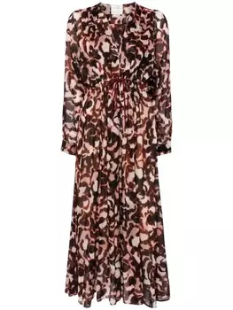 Forte Forte платье макси с принтом, фиолетовый