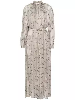 Forte Forte платье макси с принтом Dune Lily, нейтральный цвет