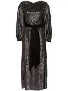 Forte Forte платье макси в ломаную клетку, черный