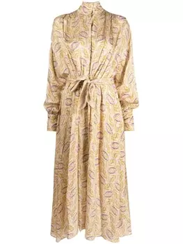 Forte Forte платье миди с графичным принтом, нейтральный цвет