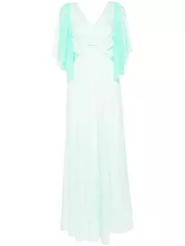 Forte Forte платье со вставкой из тюля, синий