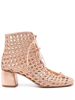 Forte Forte плетеные ботильоны, розовый