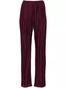 Forte Forte плиссированные брюки прямого кроя, фиолетовый