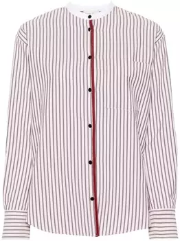 Forte Forte полосатая рубашка с длинными рукавами, розовый