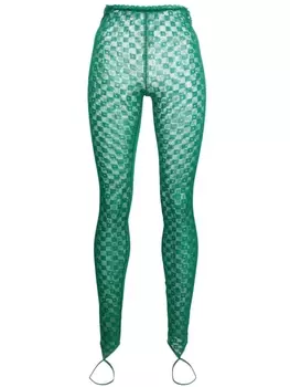 Forte Forte полупрозрачные легинсы, зеленый