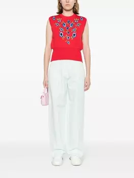 Forte Forte прямые брюки с завышенной талией, синий