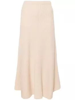 Forte Forte расклешенная юбка миди, нейтральный цвет