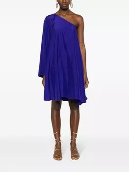 Forte Forte расклешенное платье миди на одно плечо, фиолетовый
