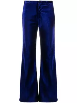 Forte Forte расклешенные брюки средней посадки, синий