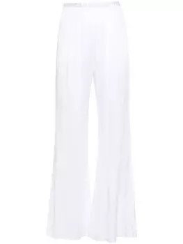 Forte Forte расклешенные плиссированные брюки, белый