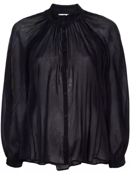 Forte Forte рубашка без воротника, синий