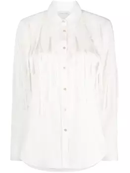 Forte Forte рубашка с длинными рукавами и бахромой, белый