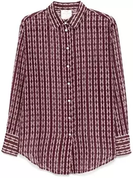 Forte Forte рубашка с геометричным принтом, фиолетовый