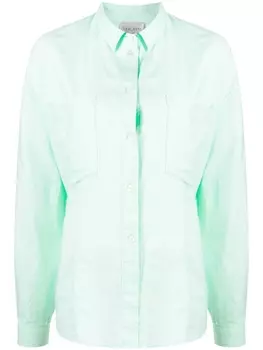 Forte Forte рубашка с нагрудными карманами, зеленый