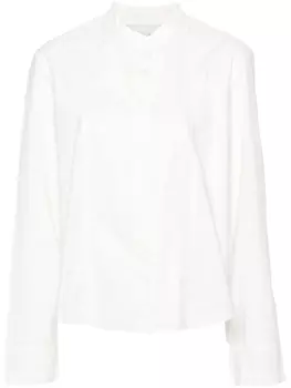 Forte Forte рубашка с воротником-стойкой, белый