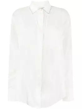 Forte Forte рубашка со стразами, белый