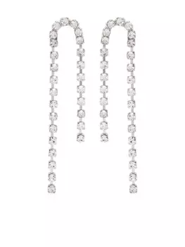 Forte Forte серьги с кристаллами, серебряный