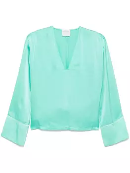 Forte Forte шелковая блузка, синий