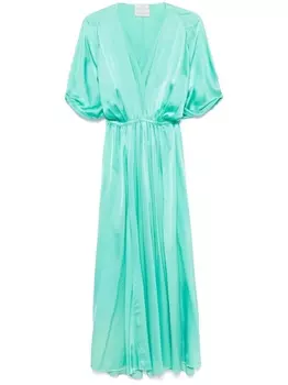 Forte Forte шелковое платье макси, синий