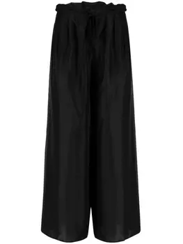 Forte Forte шелковые брюки широкого кроя, черный