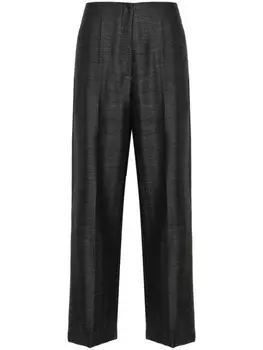 Forte Forte шерстяные брюки с узором в елочку, серый