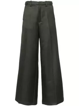 Forte Forte широкие брюки строгого кроя, зеленый