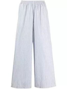 Forte Forte широкие брюки в полоску, синий