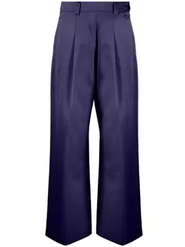 Forte Forte широкие джинсы с цветочной вышивкой, фиолетовый