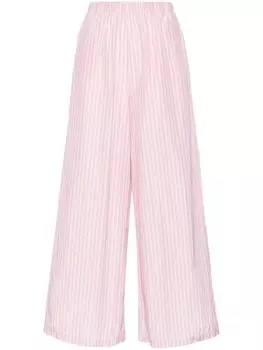 Forte Forte широкие поплиновые брюки в полоску, розовый