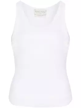 Forte Forte топ из джерси в рубчик, белый