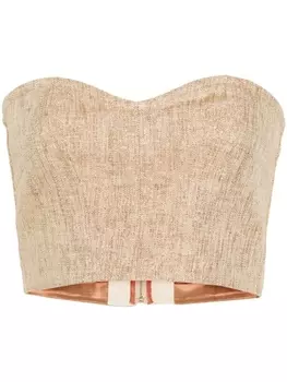 Forte Forte топ с люрексом, нейтральный цвет