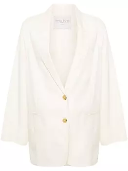 Forte Forte твиловый однобортный пиджак, белый