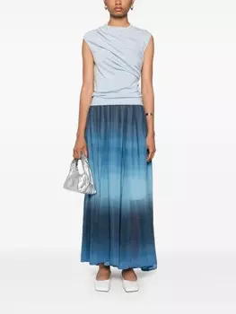 Forte Forte юбка макси с эффектом градиента, синий