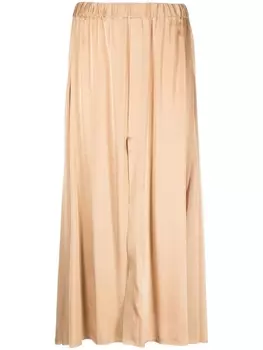 Forte Forte юбка миди из смесового шелка, нейтральный цвет